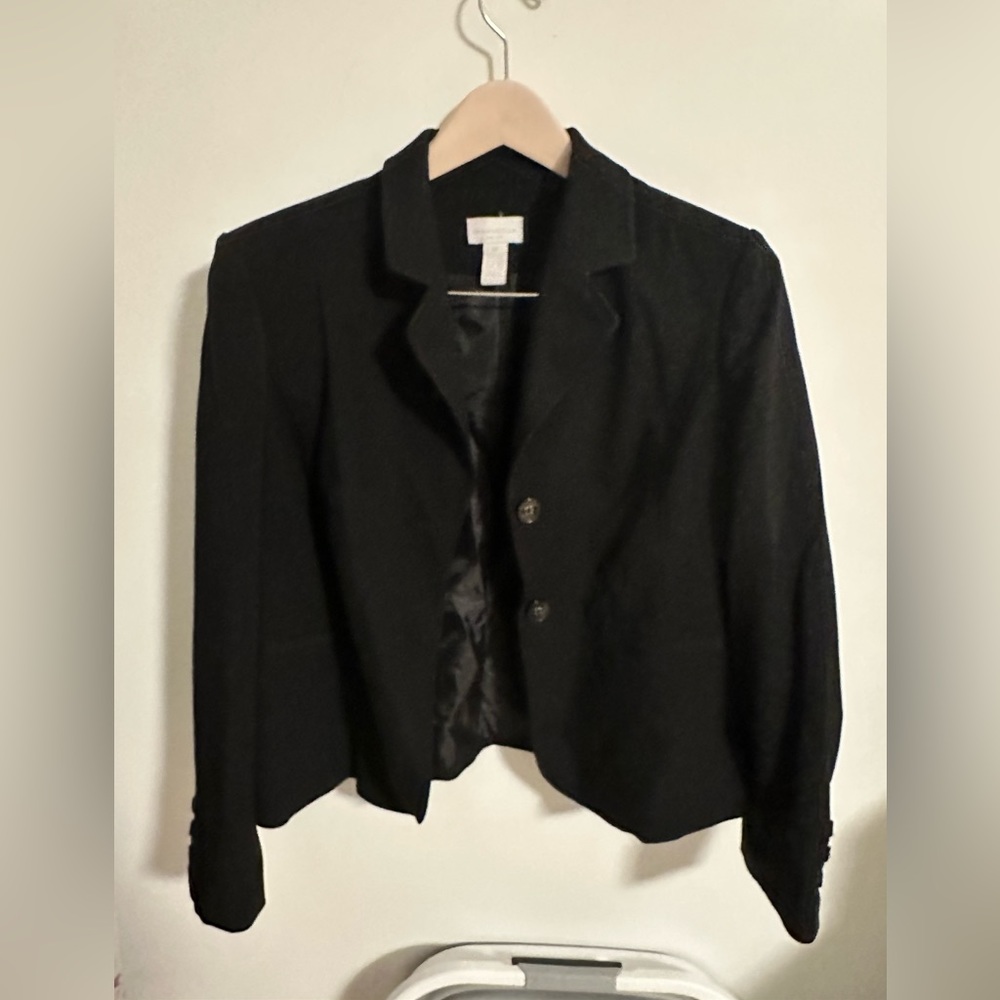 Petite Black Blazer Charter Club